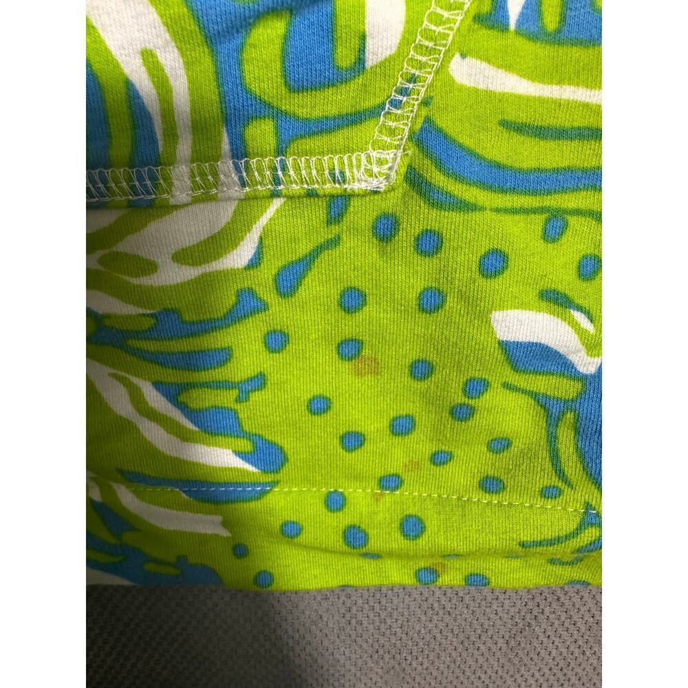 Lilly Pulitzer Skipper Popover Pullover Green Blue Print Size Small - Picture 6 of 9